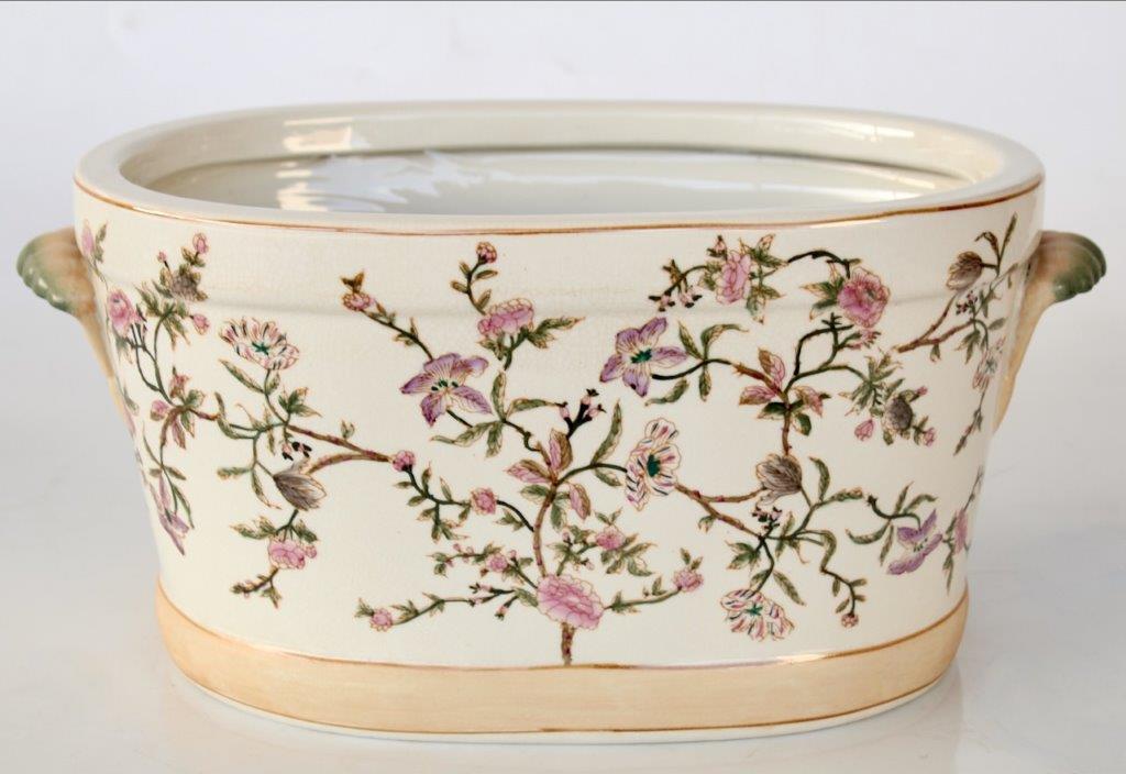 Large Pink Floral Foot Bath